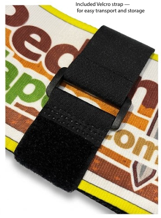 Each Pedon tape comes with a handy velcro strap for transport and storage